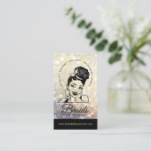 ヘアブレイダ/ブレイド/ブレイド/サロン-金ゴールド《写真》ぼけ味 名刺 (スタンド正面)