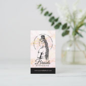 ヘアブレイダ、ブレイド、編組スタイリスト、ヘアサロン 名刺 (スタンド正面)