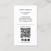 ヘアブレイディングスタイリストフォトQRコード 名刺 (裏面)