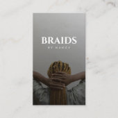 ヘアブレイディングスタイリストフォトQRコード 名刺 (正面)