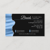 ヘアブレイディングブレイドサロンシルバー&ブルーグラム 名刺 (裏面)