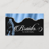 ヘアブレイディングブレイドサロンシルバー&ブルーグラム 名刺 (正面)
