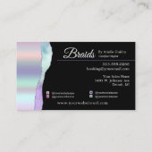 ヘアブレイディングブレイドサロンパステルアイリディセントパープル 名刺 (裏面)