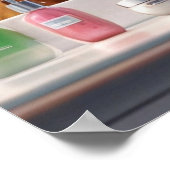 ヘアプロダクト気におもしろいバスルーム付きハイランド牛 ポスター (角)