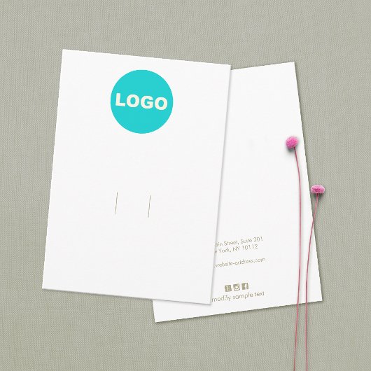 ヘアボウクリップのロゴの追加 エンクロージャーカード