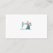 ヘアボウ名刺ピンクと金ゴールド 名刺 (裏面)