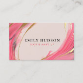 ヘアメイクアップアーティスト美しい 名刺 (正面)