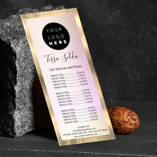 ヘアメイクアップ体気にスキンロゴ美しいスタジオOmbr ラックカード