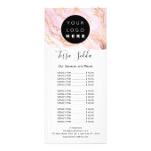 ヘアメイクアップ体気にスキンロゴ美しい大理石 ラックカード (正面)