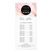 ヘアメイクアップ体気にスキンロゴ美しい大理石 ラックカード (裏面)