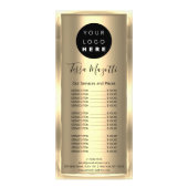 ヘアメイクアップ体気にスキンロゴ金ゴールド美しいスパ ラックカード (正面)