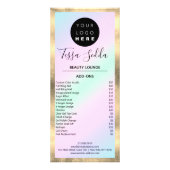 ヘアメイクアップ爪、 ネイルマニキュアペディキュアスタジオ ラックカード (裏面)