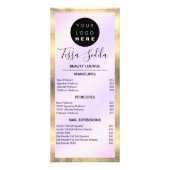 ヘアメイクアップ爪、 ネイルマニキュアペディキュアパープル ラックカード (正面)