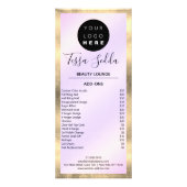 ヘアメイクアップ爪、 ネイルマニキュアペディキュアパープル ラックカード (裏面)