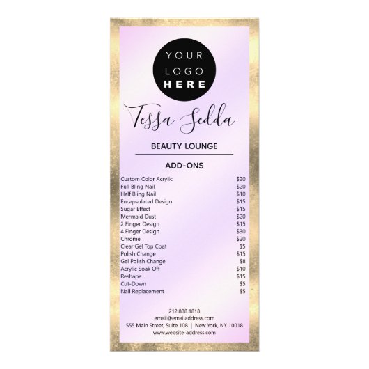 ヘアメイクアップ爪、 ネイルマニキュアペディキュアパープル ラックカード (裏面)