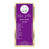 ヘアメイクアップ爪、 ネイルマニキュアペディキュア金ゴールドパープル ラックカード (裏面)