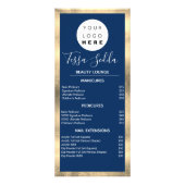 ヘアメイクアップ爪、 ネイルマニキュアペディキュア金ゴールドブルーネイビー ラックカード (正面)