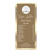 ヘアメイクアップ爪、 ネイルマニキュアペディキュア金ゴールドブロンズ ラックカード (裏面)