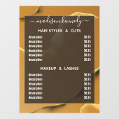 ヘアメイクアップ金ゴールドインクイ抽象芸術アルコールFab値 ウィンドウサイン (シート)