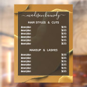 ヘアメイクアップ金ゴールドインクイ抽象芸術アルコールFab値 ウィンドウサイン (シート2)