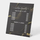 ヘアメイクアップ黒インクイー抽象芸術アルコールFab値 台座サイン (正面)