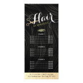 ヘアメイクサロン価格表黒&金ゴールドはさみ ラックカード