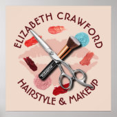 ヘアメイクスタイリスト美しいサロンと名前 ポスター (正面)