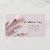 ヘアメイクムアビジネスカードダスティピンク 名刺 (裏面)
