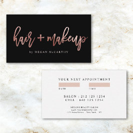 ヘアメイクモダンアーティストスクリプトアポイントメント 名刺