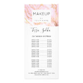 ヘアメイク体スキンアーティスト価格表 ラックカード (裏面)