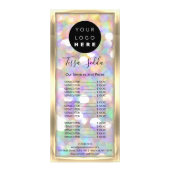 ヘアメイク体スキンロゴ気に美しいホログラフ ラックカード (正面)