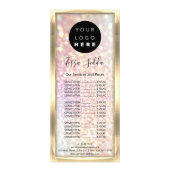 ヘアメイク体マッサージロゴホログラフグリッター ラックカード (正面)