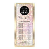 ヘアメイク体マッサージロゴホログラフグリッター ラックカード (裏面)