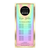 ヘアメイク体マッサージロゴホログラフ ラックカード (正面)