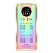 ヘアメイク体マッサージロゴホログラフ ラックカード (裏面)