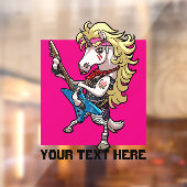 ヘアメタルグレームロックユニコーンブルーギターマンガ ウィンドウサイン (シート2)