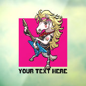 ヘアメタルグレームロックユニコーンブルーギターマンガ ウィンドウサイン (シート3)