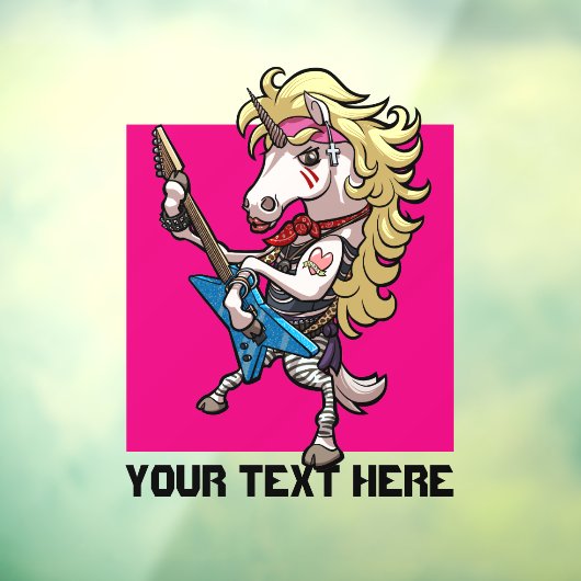 ヘアメタルグレームロックユニコーンブルーギターマンガ ウィンドウサイン (シート3)