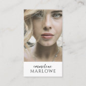 ヘアメモダンークアーティストプロフェッショナル写真 名刺 (正面)