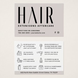 ヘアモダンエクステンションアフターケア名刺
