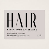 ヘアモダンエクステンションアフターケア名刺 (正面)