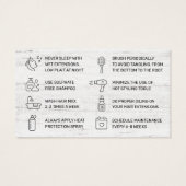 ヘアモダンエクステンションアフターケア名刺 (裏面)