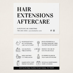 ヘアモダンエクステンションアフターケア名刺