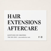ヘアモダンエクステンションアフターケア名刺 (正面)