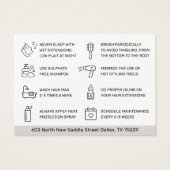 ヘアモダンエクステンションアフターケア名刺 (裏面)