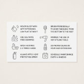 ヘアモダンエクステンションアフターケア名刺 (裏面)