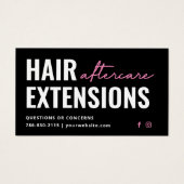 ヘアモダンエクステンションアフターケア名刺 (正面)