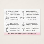 ヘアモダンエクステンションアフターケア名刺 (裏面)