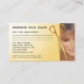 ヘアモダンサロンアポイントメント名刺 予約カード (裏面)