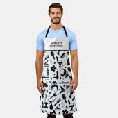 ヘアモダンサロンスタイリスト エプロン (着用した状態)